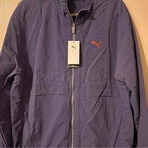 Puma Men's Purple Windbreaker Jacket